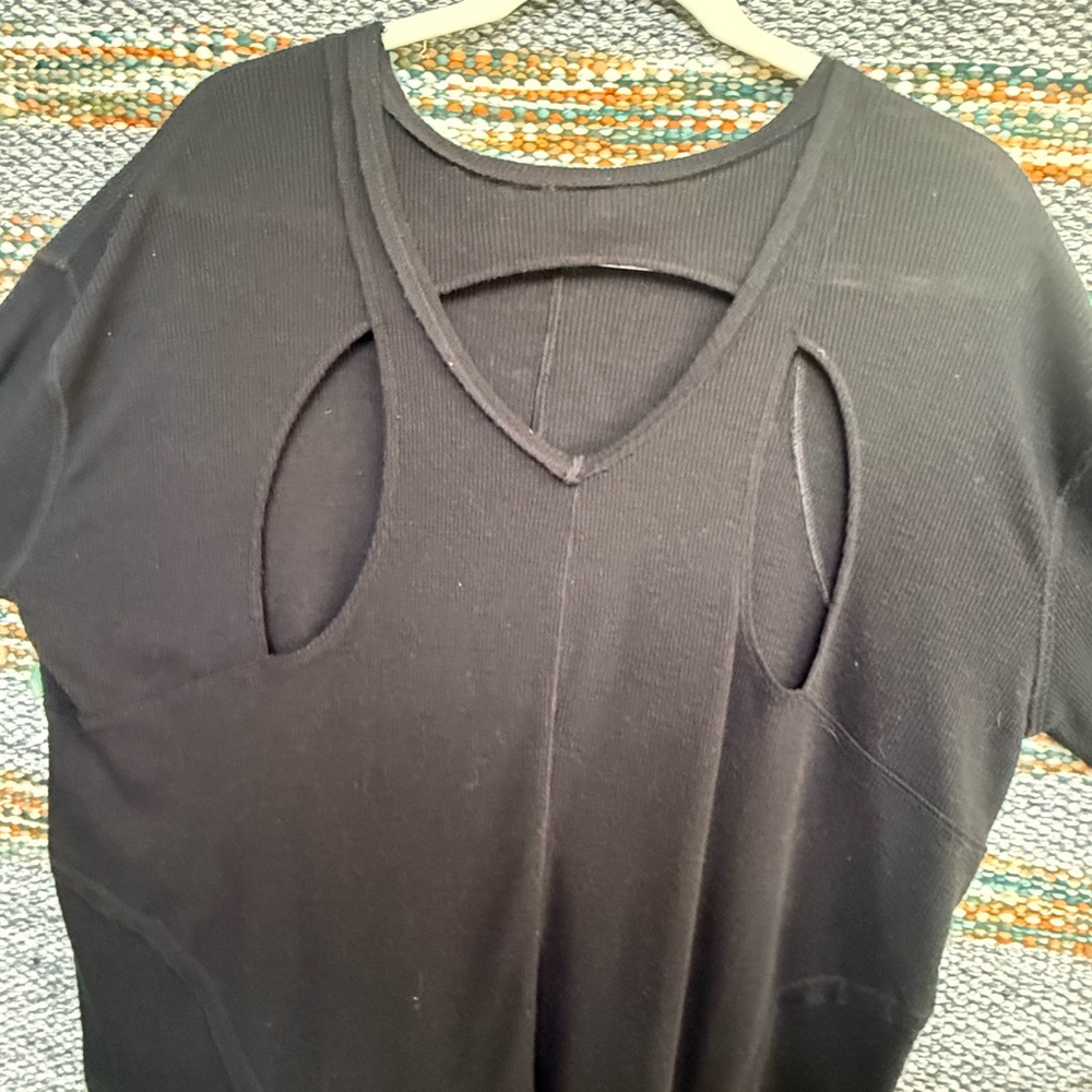 FP Movement Black Long Sleeve Top w/ Cutout Detail - Picture 5 of 7